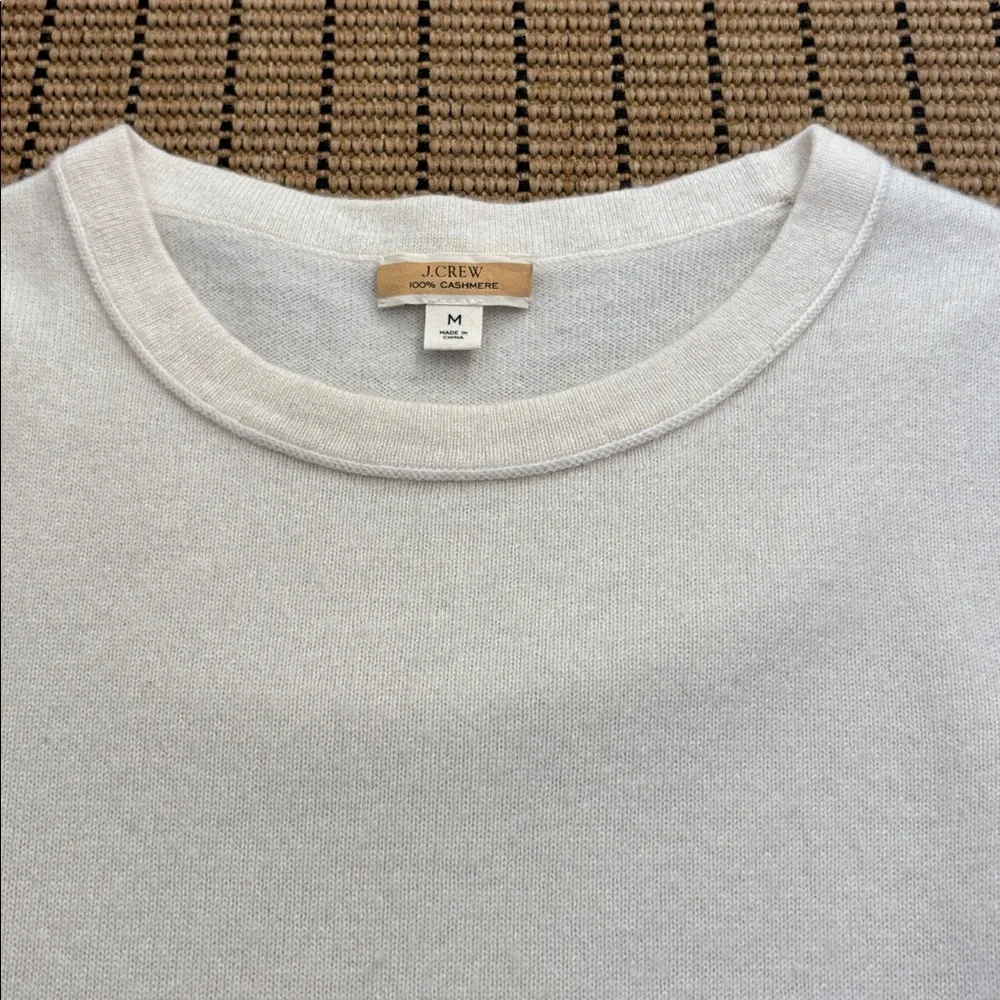 J. Crew Ivory Cashmere Tee Shirt